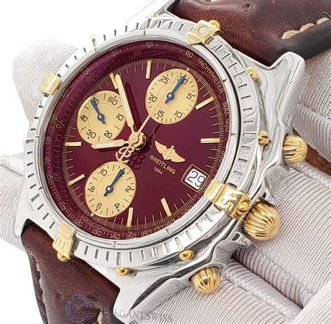 breitling swiss made chronomat 18k burgandy|breitling chronomat.